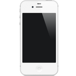 iPhone 4・4S フロントパネル ノーマルホワイト カスタム