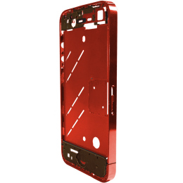 iPhone 4・4S ミドルフレーム メタリックカスタム レッド