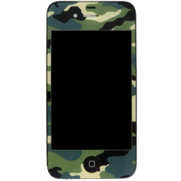 iPhone 4・4S フロントパネル デザインカスタム カモフラージュ迷彩柄
