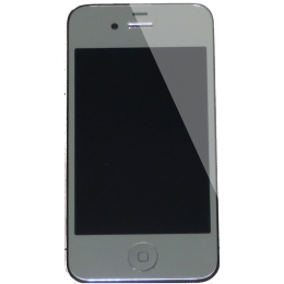 iPhone4・4S フロントパネル メタリックカスタム シルバー