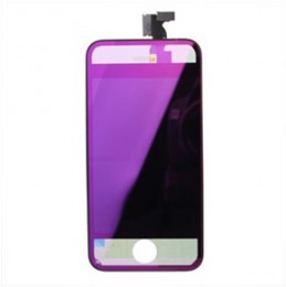 iPhone4・4S フロントパネル クリアミラーカスタム パープル
