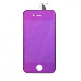 iPhone4・4S フロントパネル マジックミラーカスタム ミラーパープル