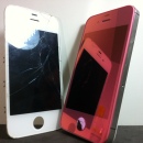 iPhone4Sガラス割れカスタム修理