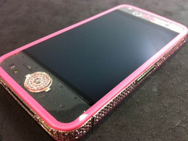 iPhone4ピンクダイヤジルコニア