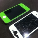 iPhone4Sガラス割れカスタム修理
